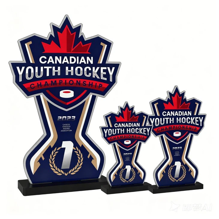 Single Layer Acrylic Hockey Trophies high quality